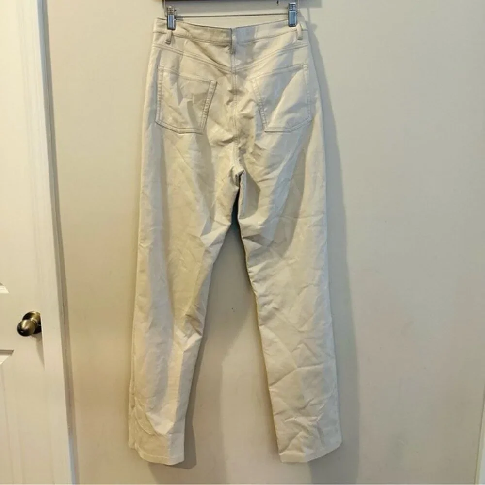 Aritzia Wilfred Melina Super High Rise Pants- faux Leather Size 8